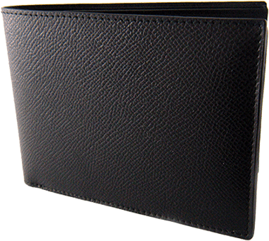 Textured Calfskin Bifold Horizontal Wallet